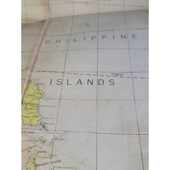Feb 1944 WWII Amy Air Forces Long Range Navigation Chart Philippine Island Topo - Picture 3 of 16